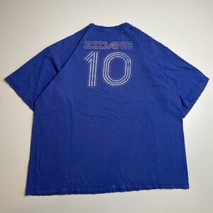 Vintage Y2K Zinedine Zidane Adidas Football T-shirt Distressed XXL